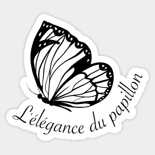 The elegance of the butterfly - L'élégance du papillon Sticker